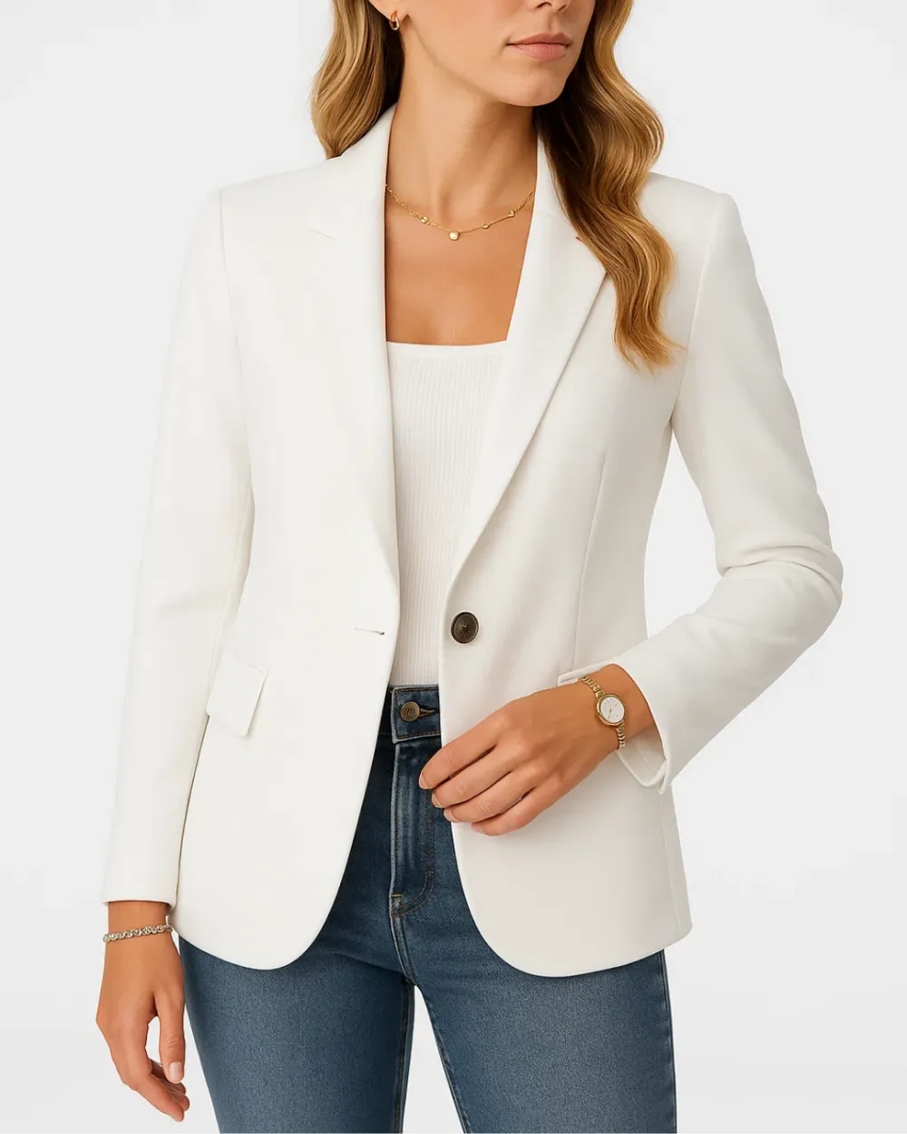 Fitted Business Casual Blazer