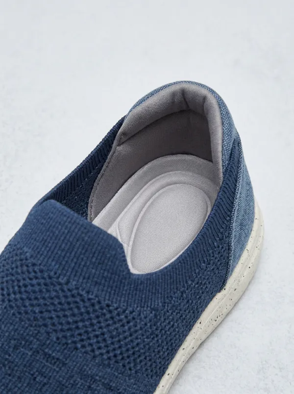 Comfort Knit Graphic Design Men's Stretch Canvas Shoes