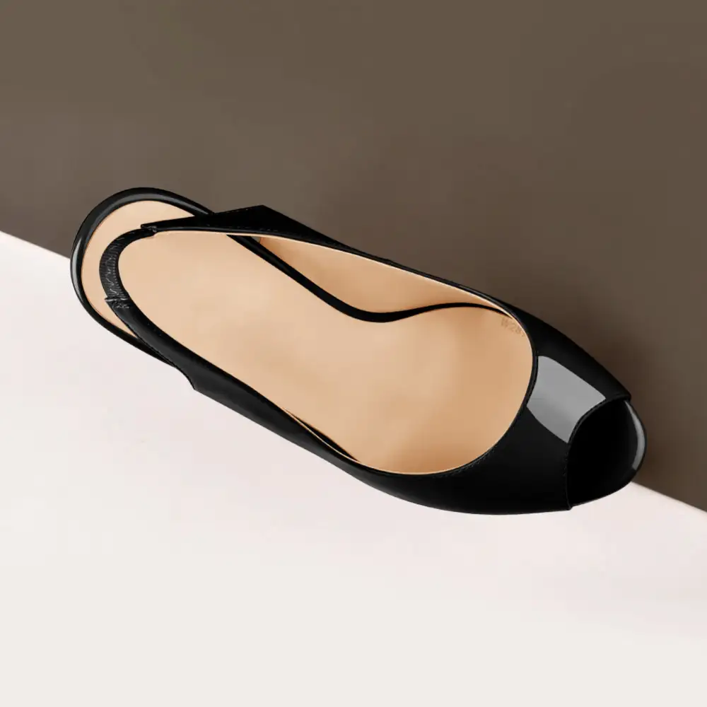 Platform Peep Toe Slingback High Heel Sandals