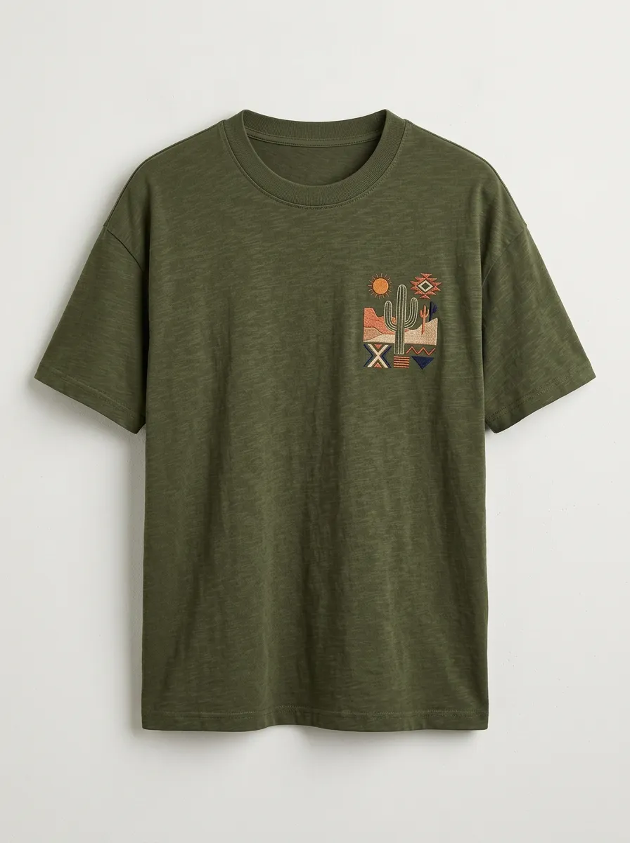 Unisex Desert Cactus Lover Geometric Printed T-shirt