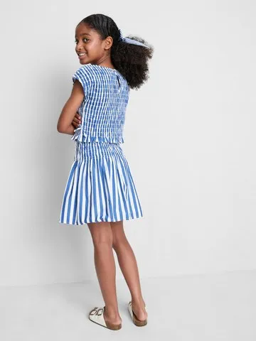 7-15yrs | Stripe Shirred Skirt