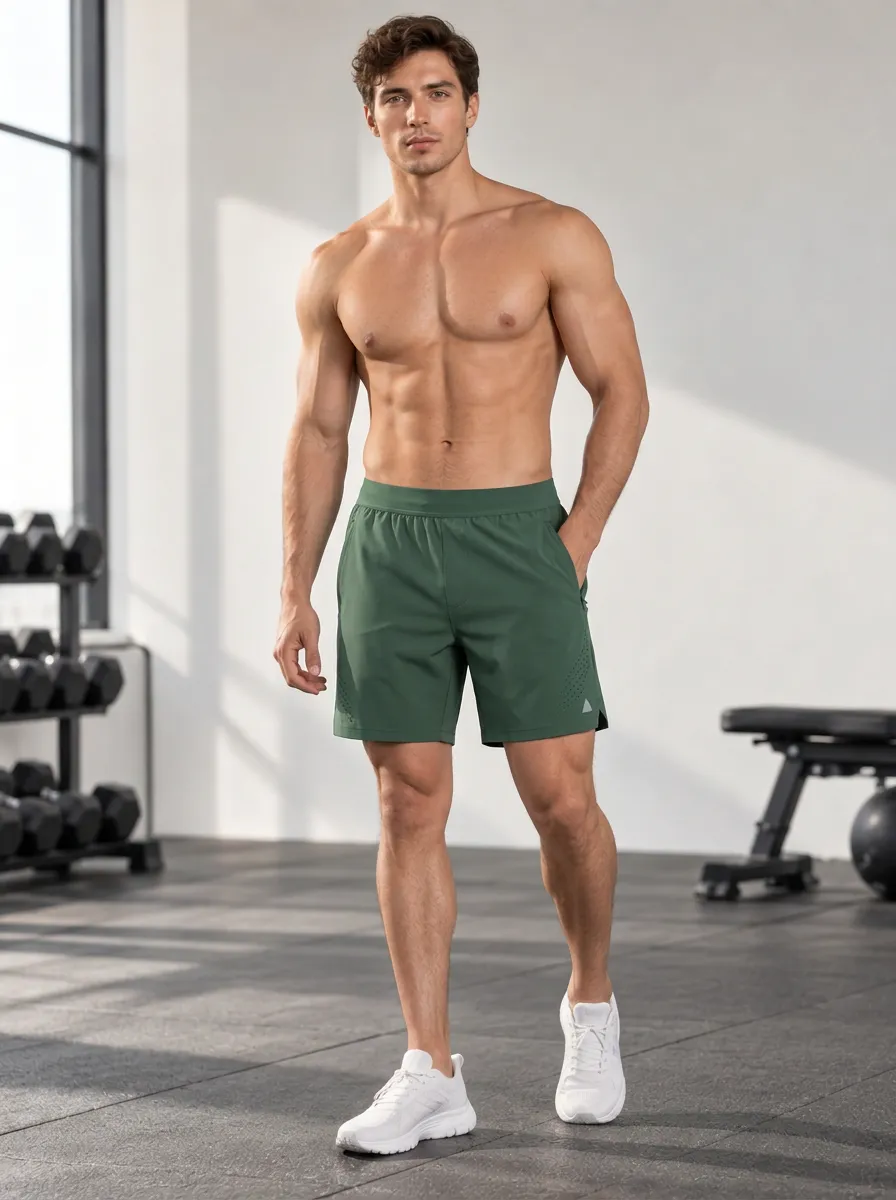 Men's Perforated Workout Shorts