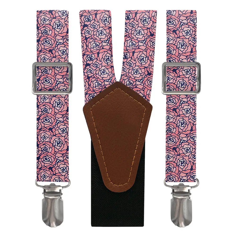 Carnation Mosaic Pattern Suspenders