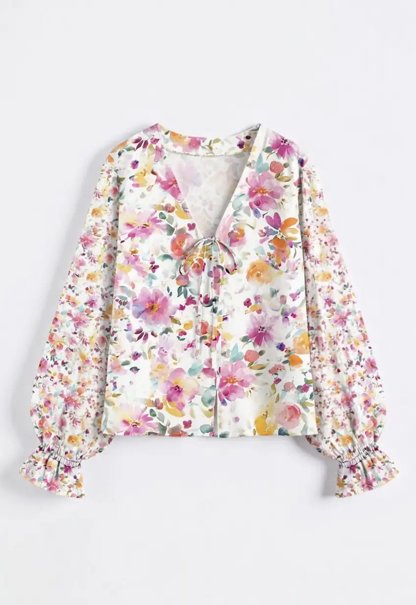 High Waist Everyday Floral Blouse