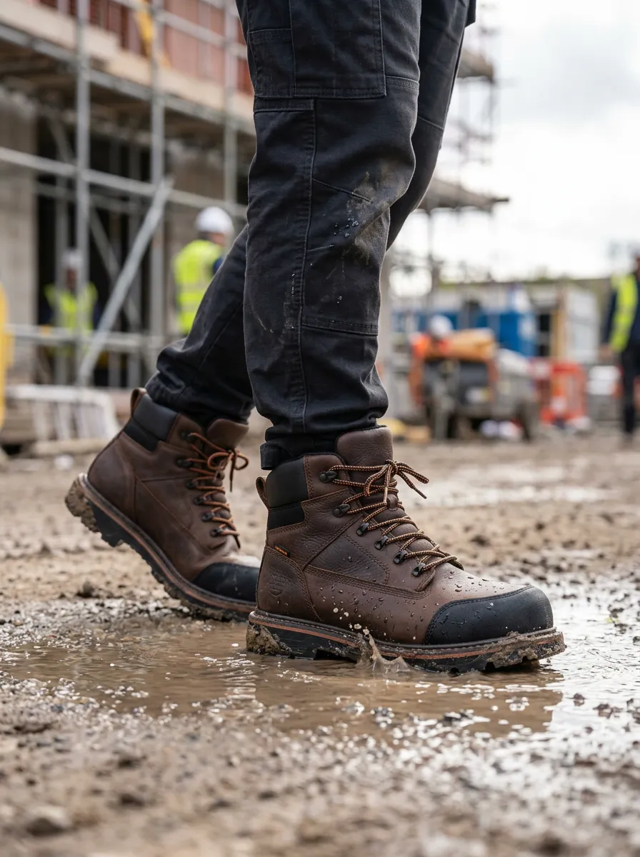 Easy-Wear Construction Casual Look Men' Waterproof Work Boots