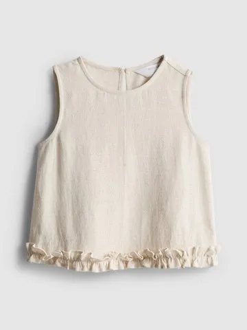 1.5-9yrs | Ruffle Sleeveless Blouse