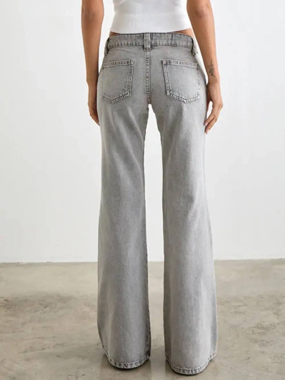 Low Rise Flare Leg Jeans