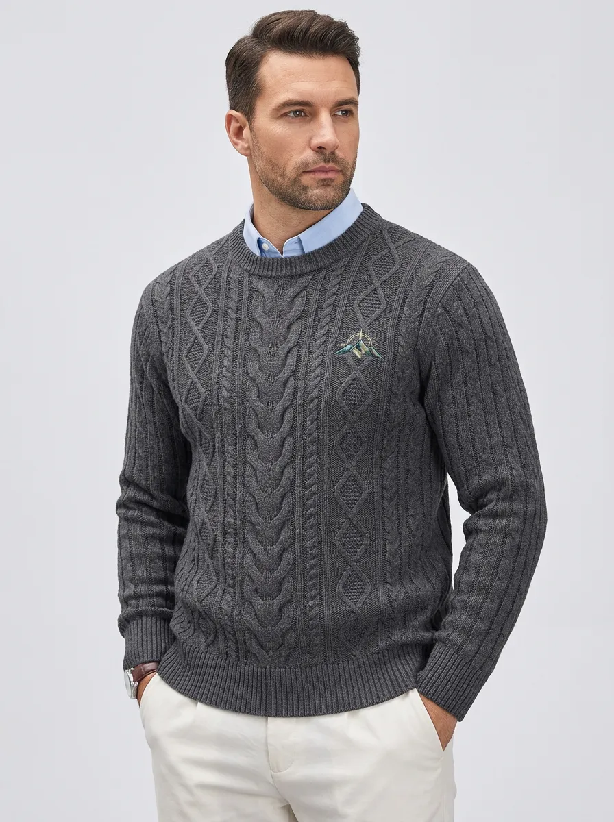 Men's Charcoal Grey Trail Knit Sweater