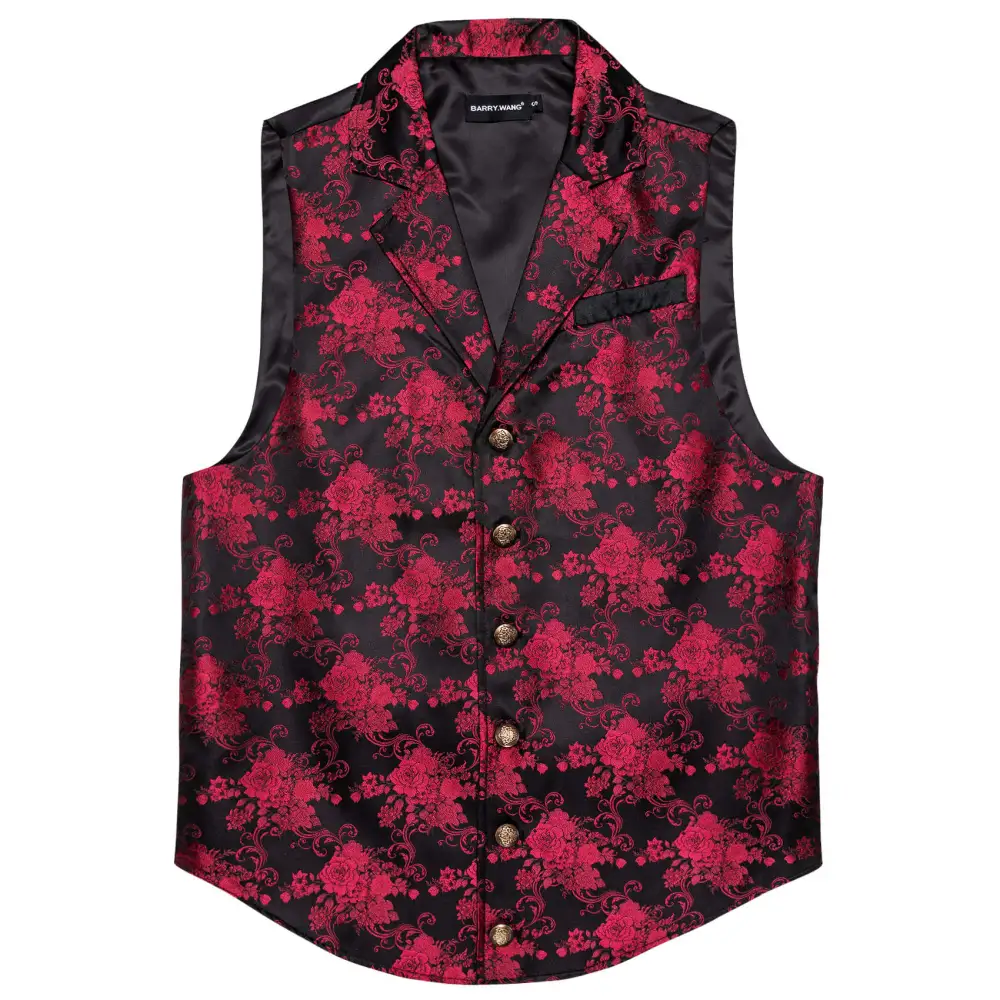 Floral Button Up Dress Vest