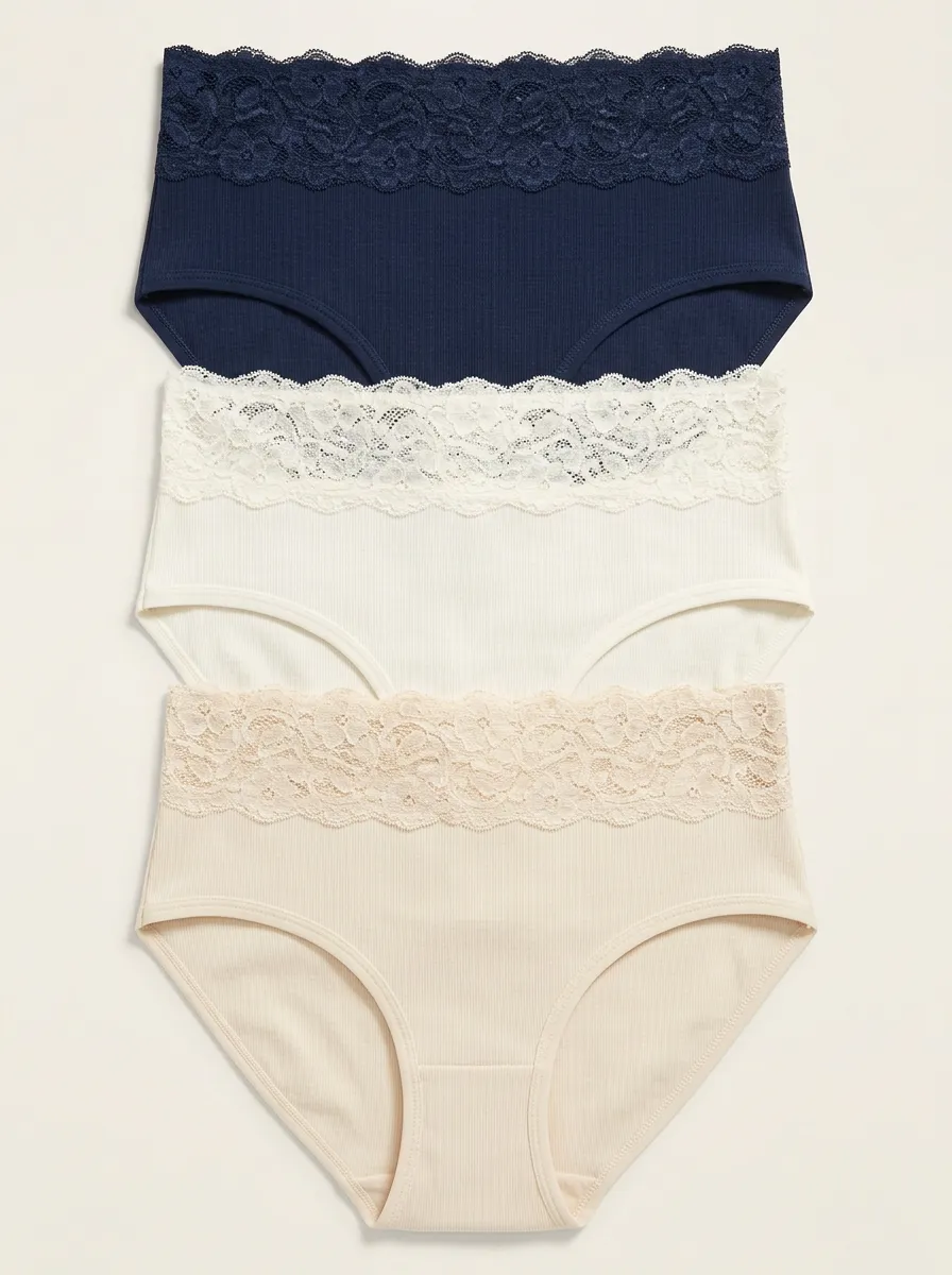 Women's High-Rise Ribbed Seamless 3-Pack Briefs
