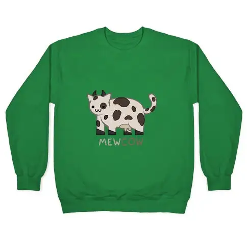 Novelty Cow Crewneck Sweatshirt