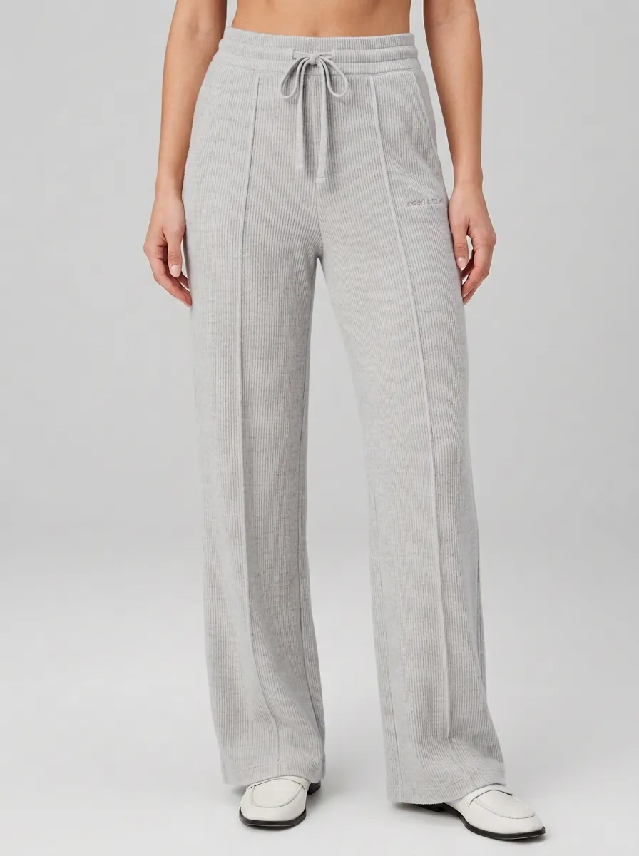 Women's Active Ribbed Drawstring Sport Pants