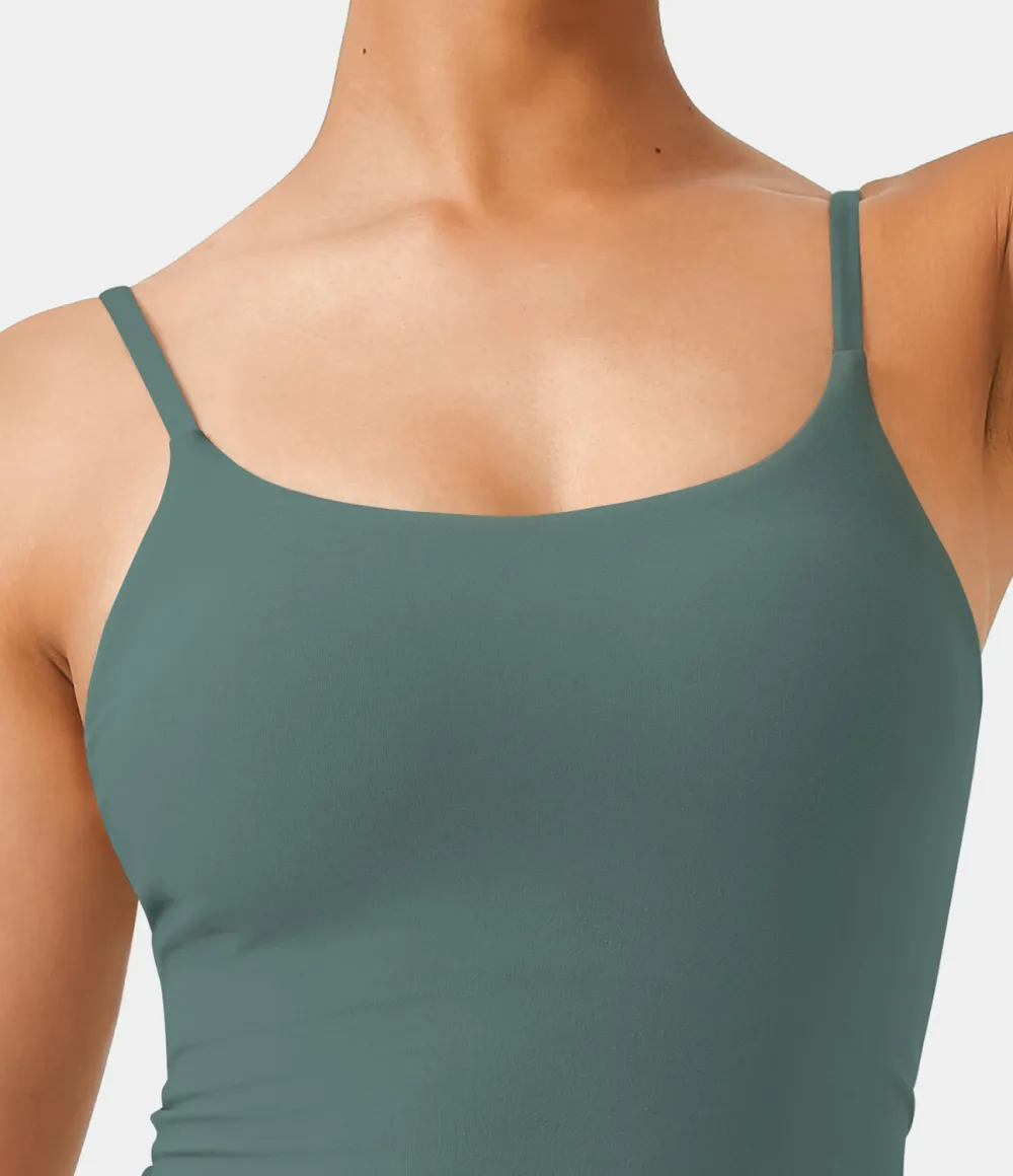 Basic Padded Workout Cropped Tank Top