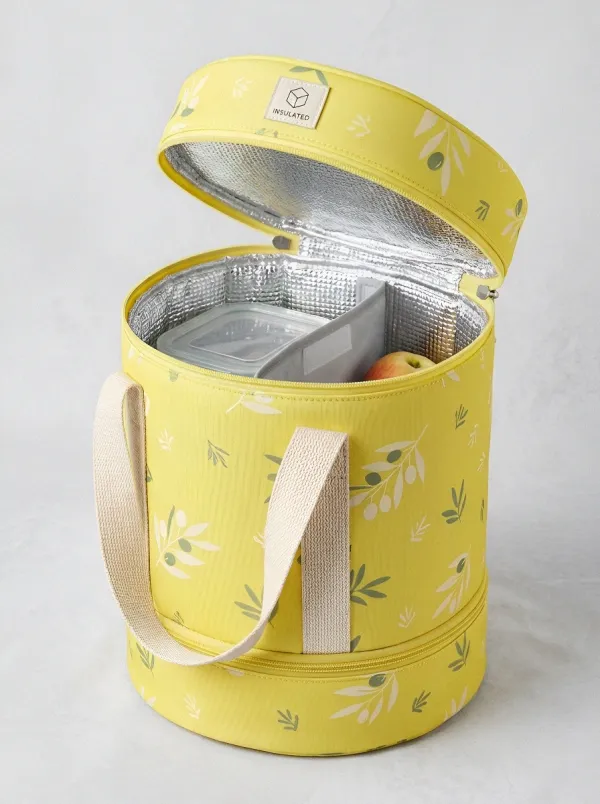 Olive Branch Pattern Insulated Printed Lunch Bag