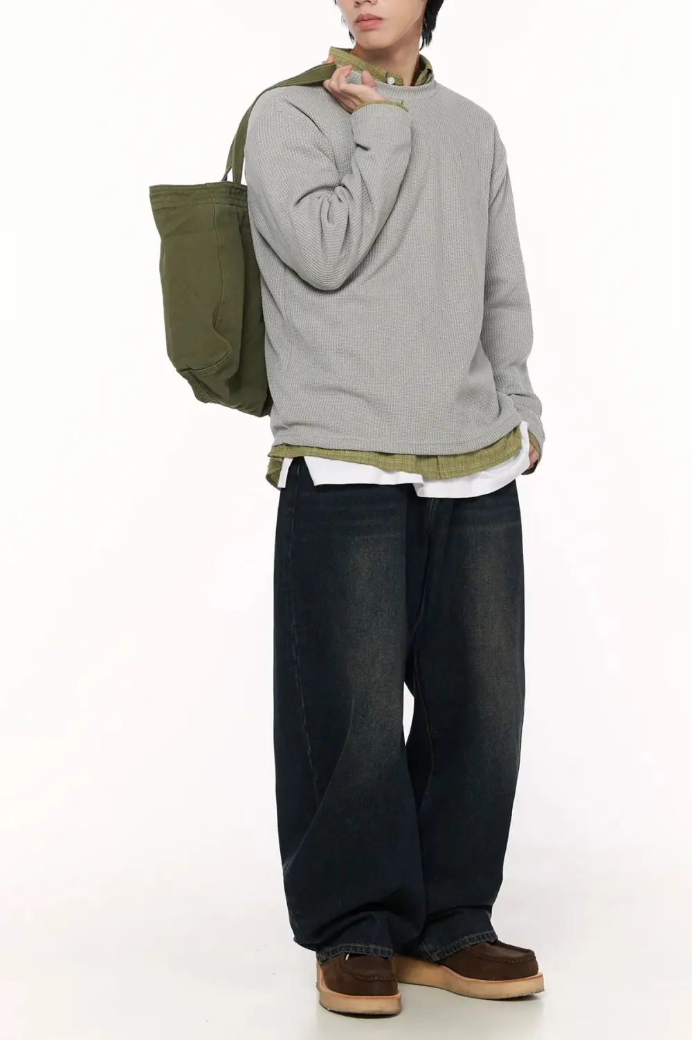 Men's Waffle Knit Crewneck T-Shirt
