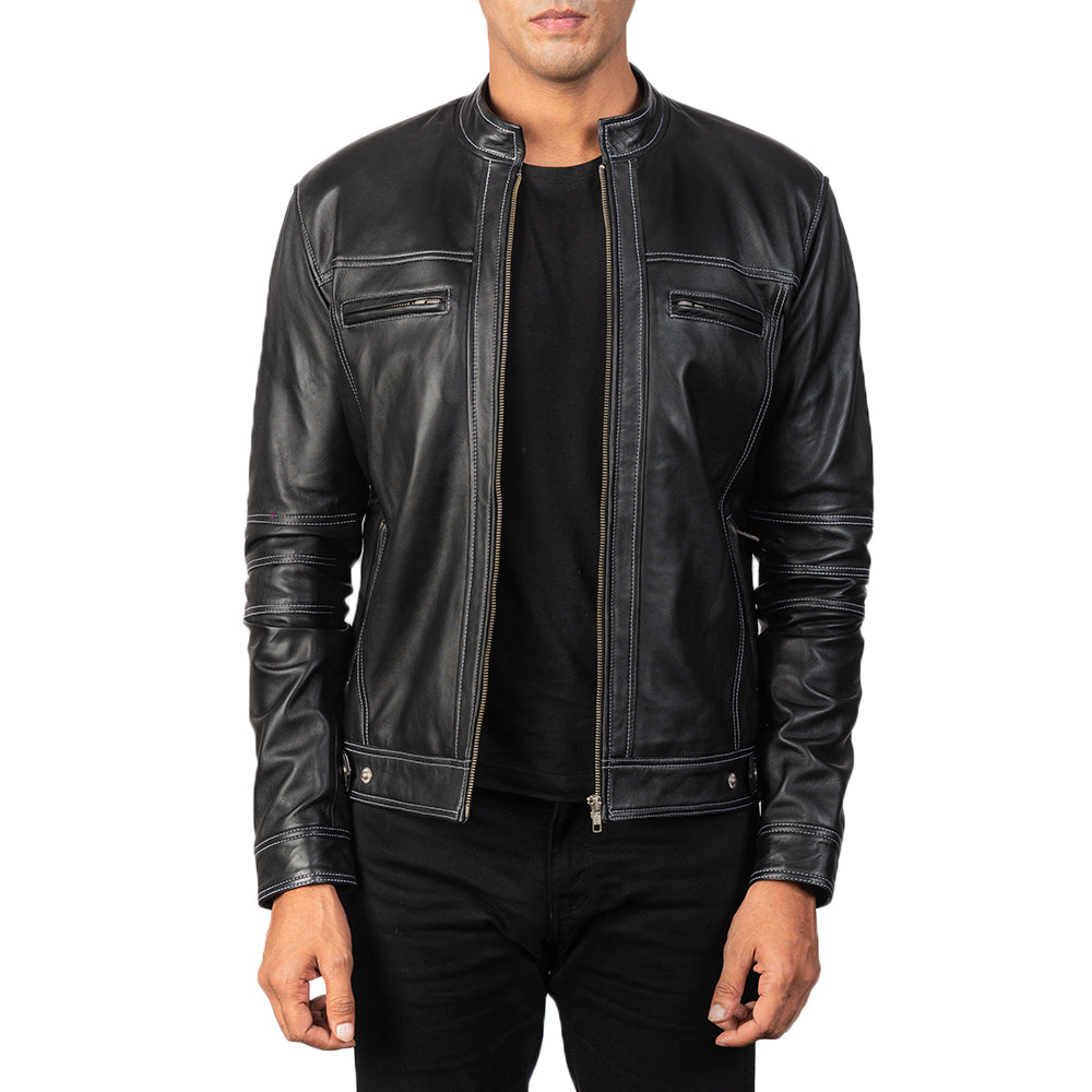 Men's Rugged Heritage Biker Leather Jacket