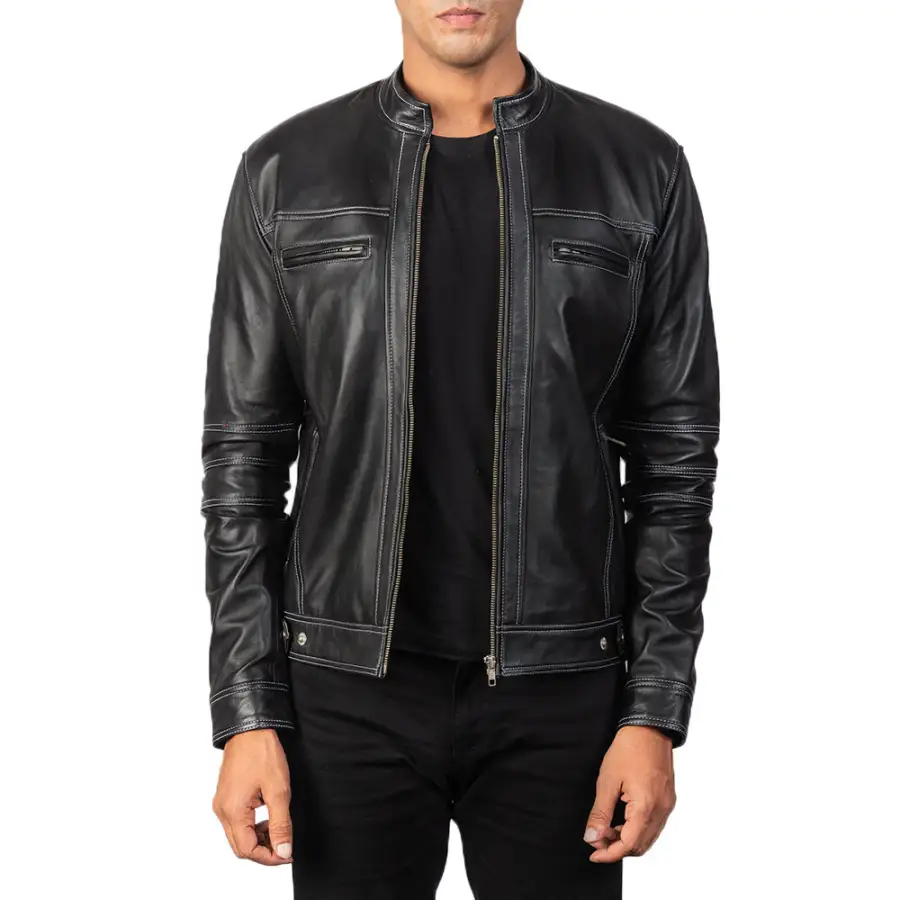 Men's Rugged Heritage Biker Leather Jacket