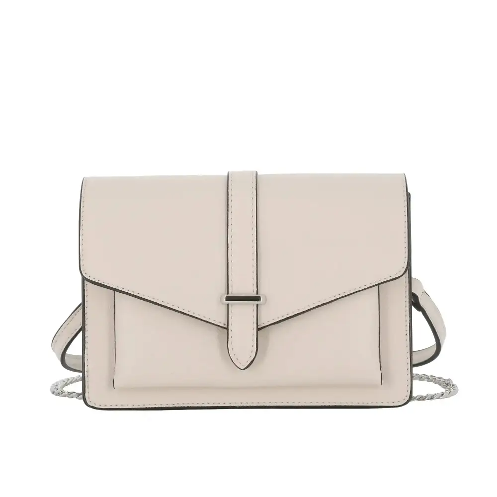 Versatile Faux Leather Chain Strap Compact Crossbody Bag