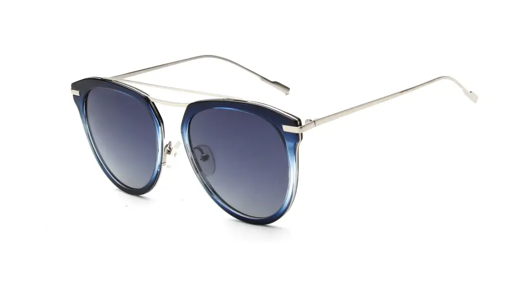 Polarized Round Cat-Eye Sunglasses