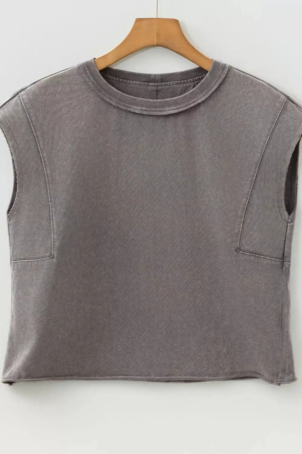 Mineral Wash Boxy Fit Cotton Tank Top
