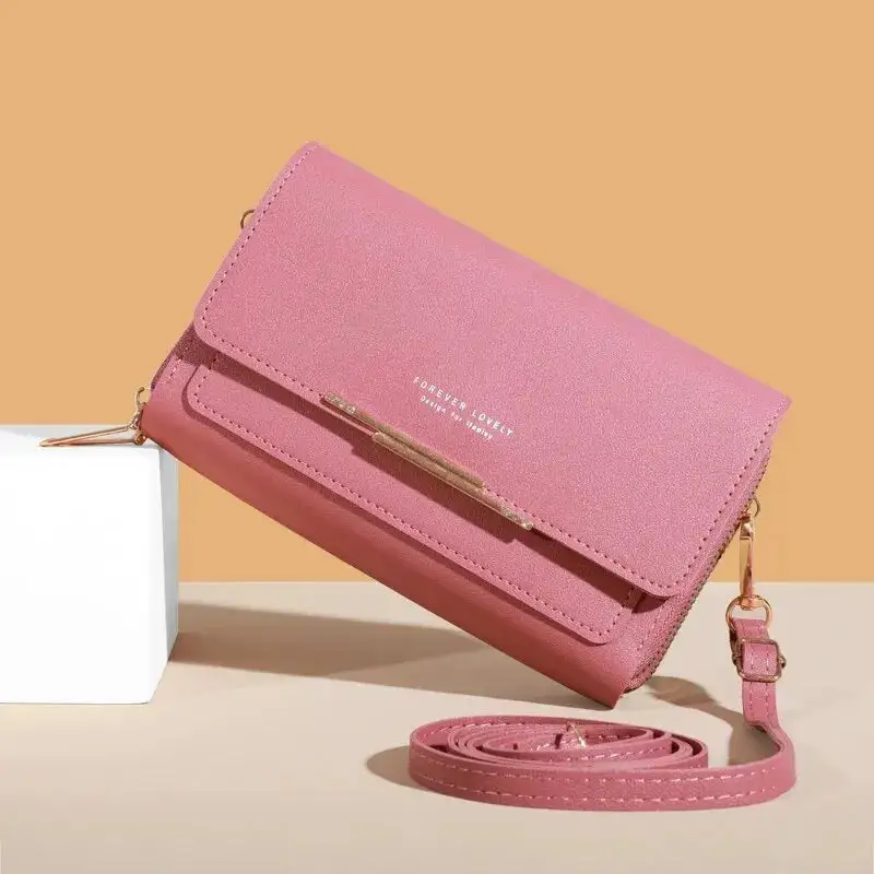 Modern Korean: Large-Capacity Halter Shoulder Bag with Card Pouch