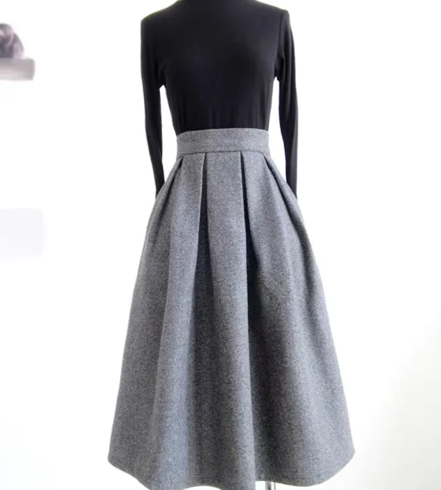 Everyday Casual Wool Skirt