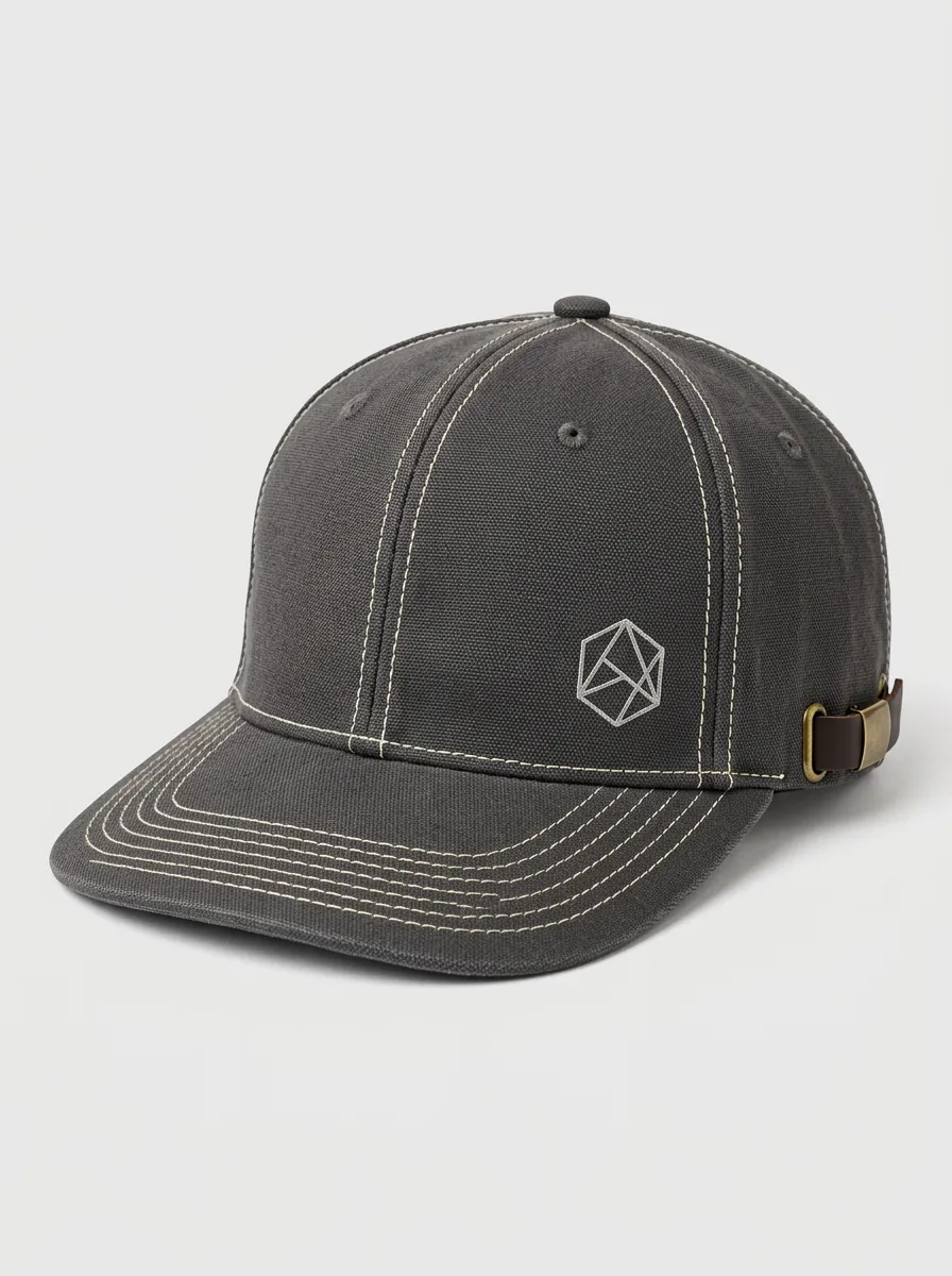 Relaxed Style Geometric Shapes Embroidered Cap
