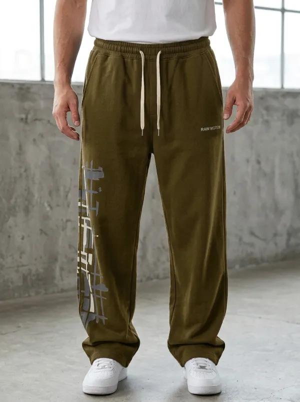 Sweatpants Grid Abstract Men's Sweatpants