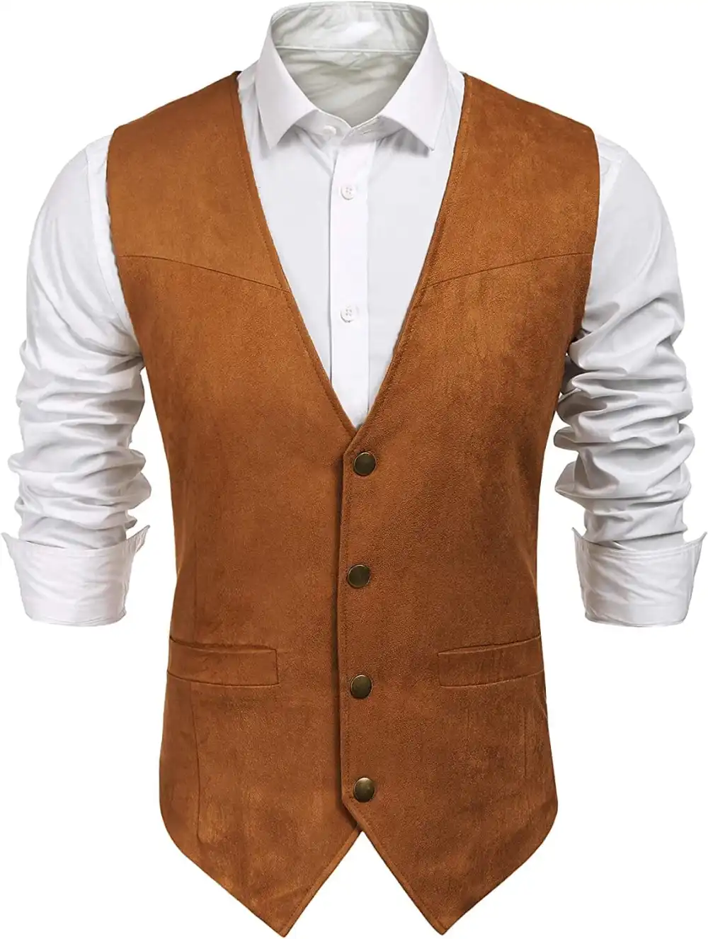 Clean Front Button Front Suit Vest