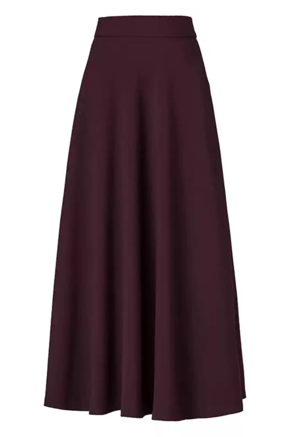 Checkered Polyester High Waist Maxi Skirt