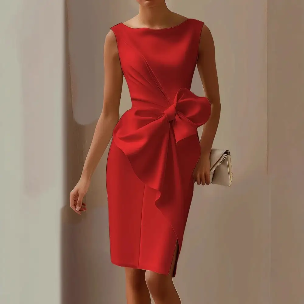  Refined Bow Detail Dress