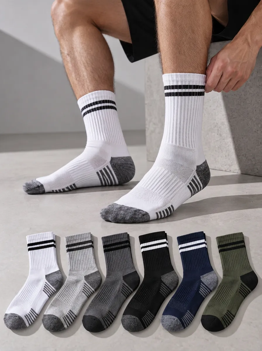 Men's Striped Crew Sport Socks