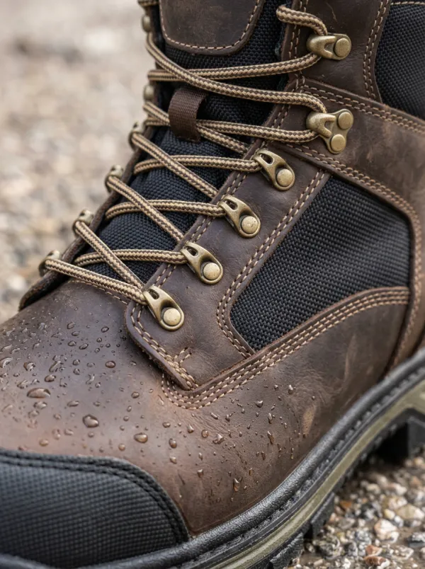 Men's Outdoor Construction Waterproof Leather Work Boots