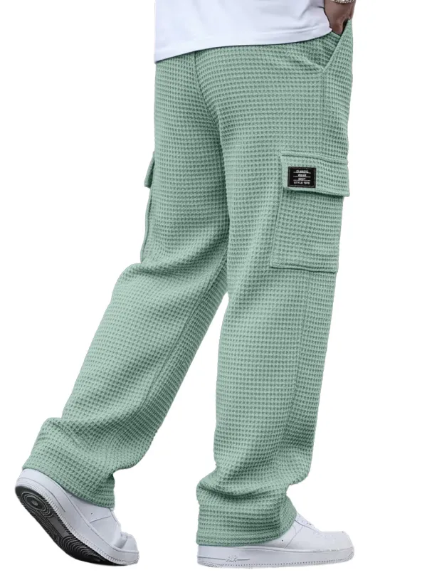 Textured Knit Utility Pocket Trousers