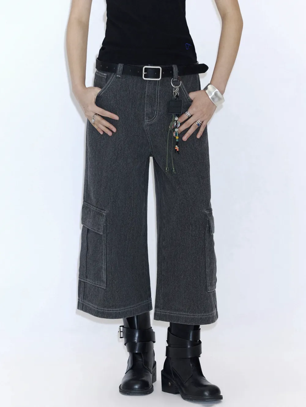 Wide-Leg Flared Striped Pants