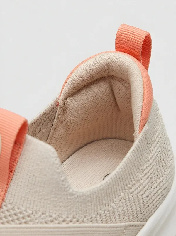 Women's Knit Cross-Strap Mesh Athletic Sneakers