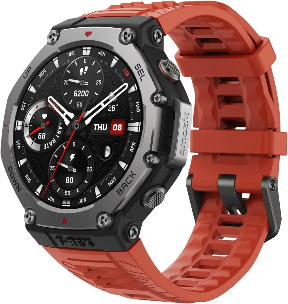 Amazfit T-Rex 3 Outdoor Smartwatch 48mm AMOLED Display, Maps & Offline Navigation, 6 Satellite GPS Systems Dual Band, 27 Days Battery Life, NFC Payment, 170 Adventure Sports Modes