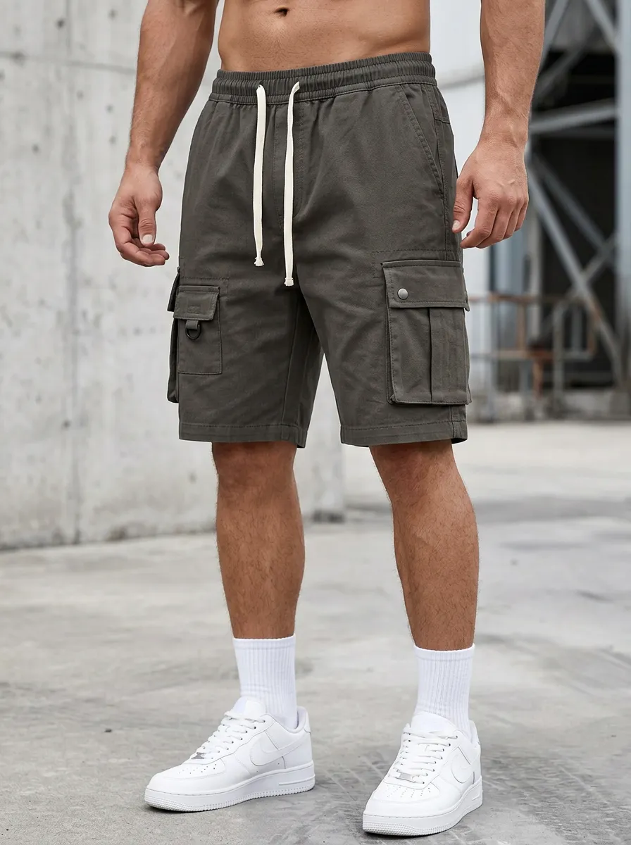 Urban Multi-Pocket Casual Cargo Shorts