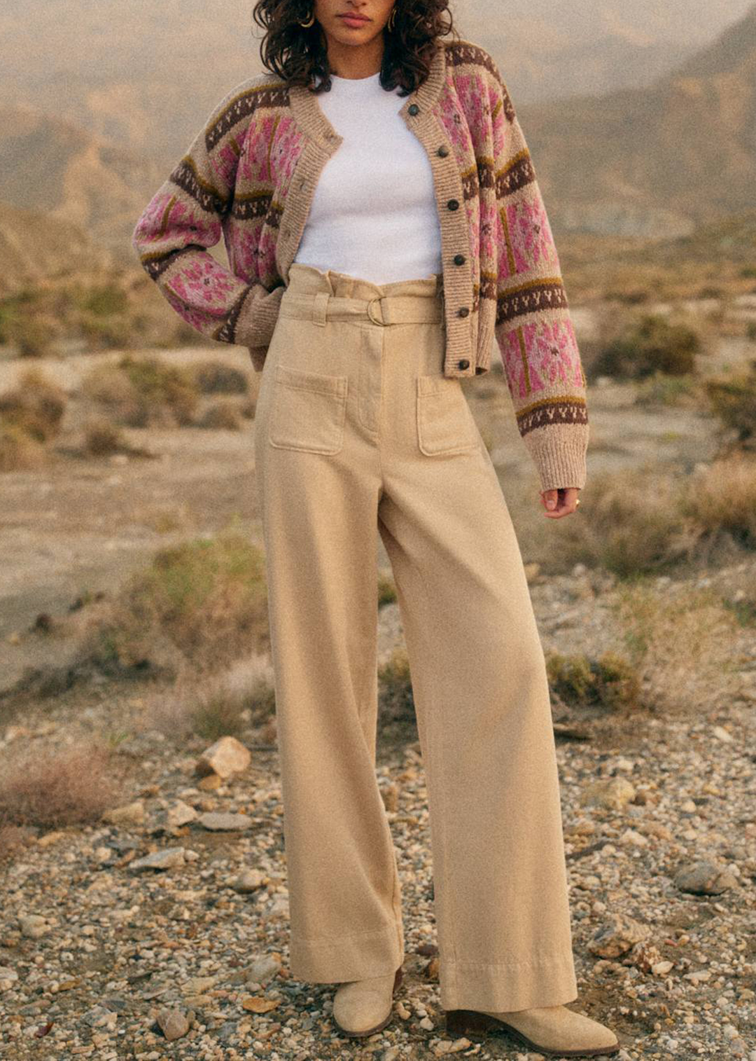 High Waist Ruffled Trousers