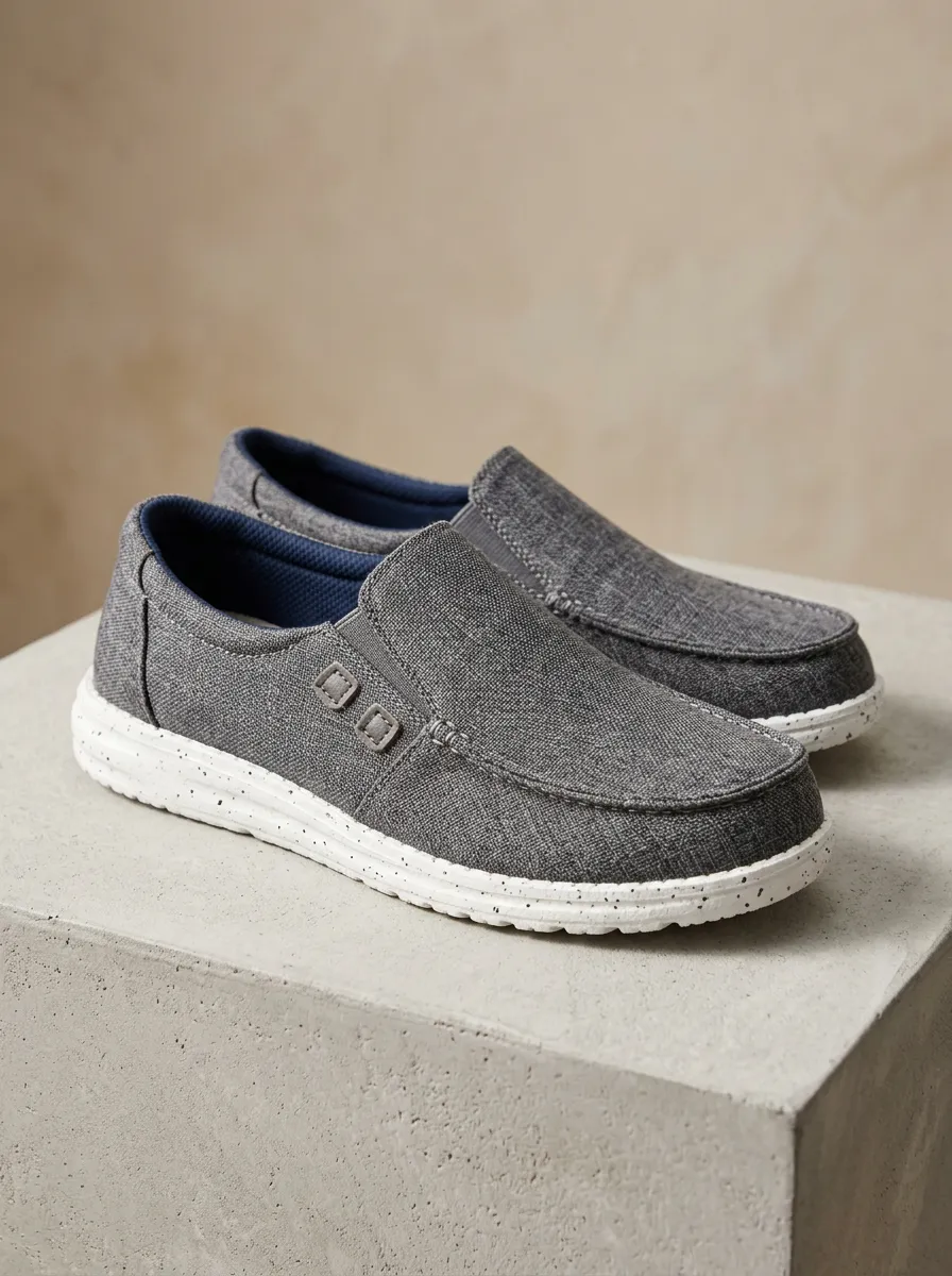 Streetwear Textured Graphic Daily Wear Men's Stretch Canvas Shoes