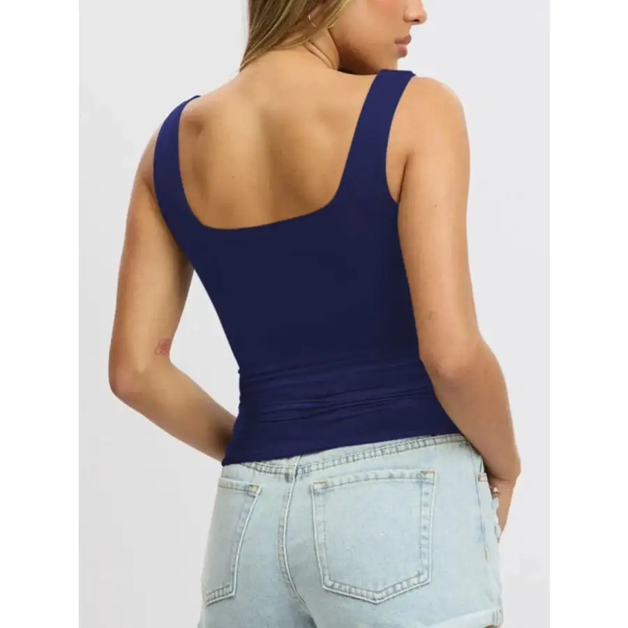 Soft Square Neck Wide Strap Tank
