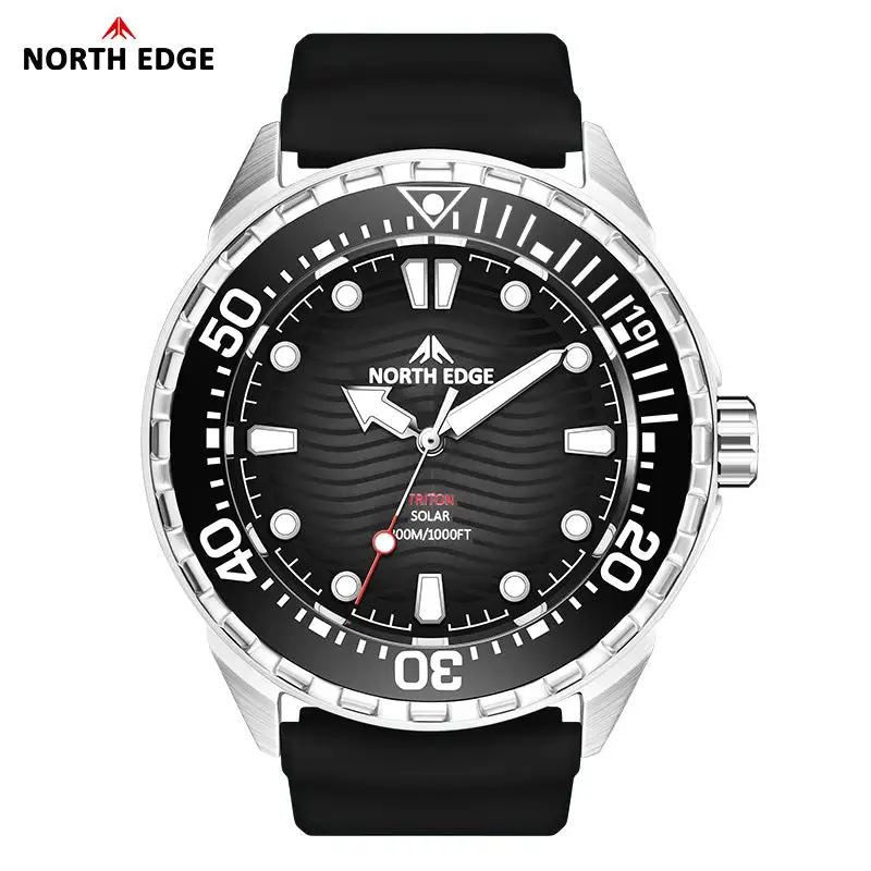 North Edge Solar-Powered Dive Adventurer Watch  Triton- Never needs a battery replacement