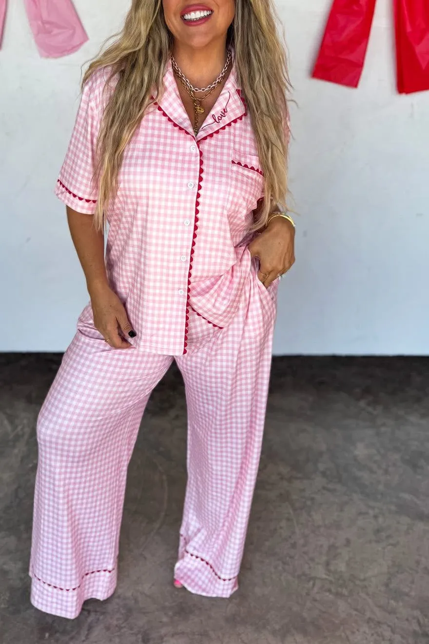 Gingham Two Piece Set