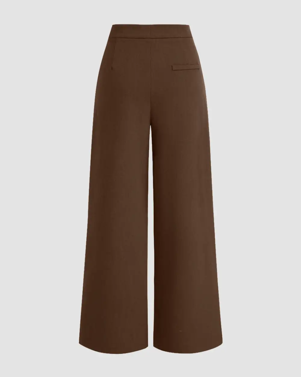 Pleated Mid Rise Straight Leg Trousers