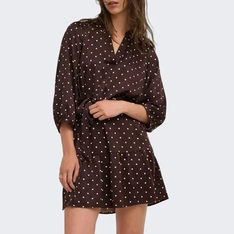 Three-Quarter-Sleeve Women's Mini Dress