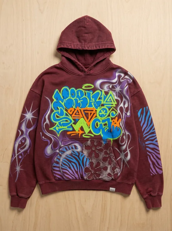 Unisex Graffiti Zebra Airbrush Hoodie