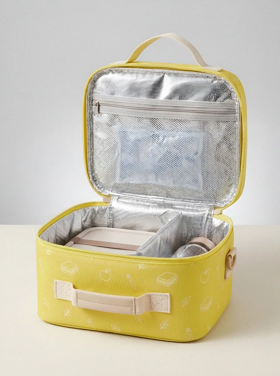 Food Pattern Insulated Thermal Printed Lunch Bag