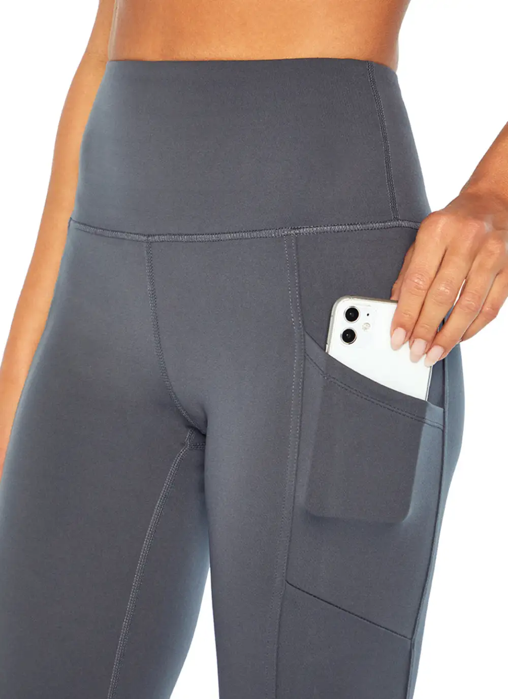Mesh Waist Longline Yoga Shorts