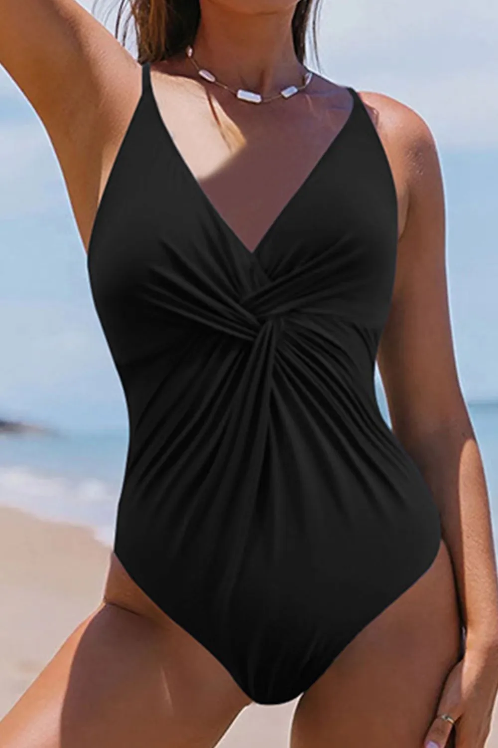 Cabana V-Neck One Piece Swimsuit