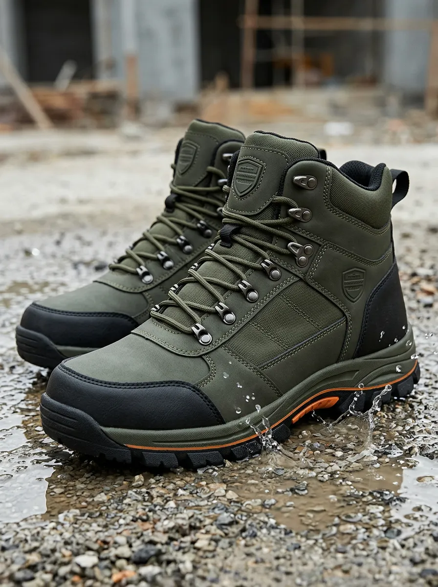 Rugged Tactical Hiking Men's Waterproof Work Boots